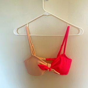 2 tone pink bikini top